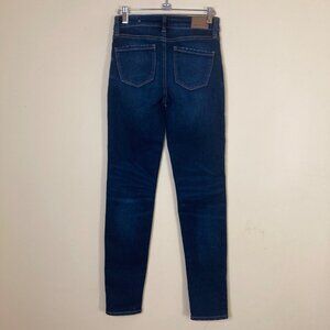 American Eagle Jeans Womens 00 Super Stretch Skinny Dark Distressed Denim